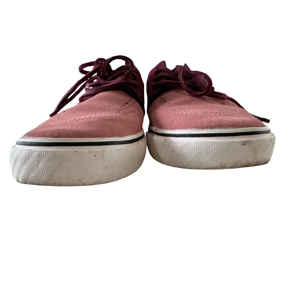 Nike SB Zoom EU 42 US 10.5/11 Low Top Burgundy Pink Suede Skater Sneaker Shoes